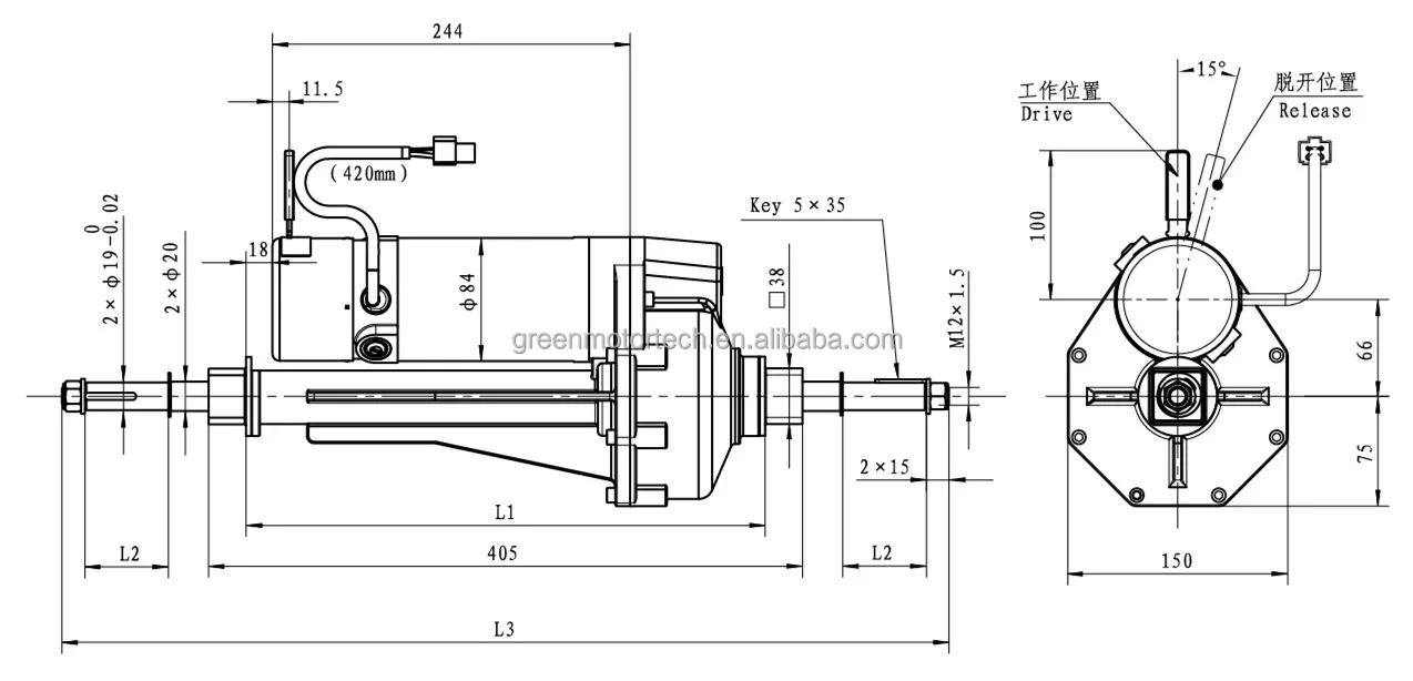 Electric Mobility Scooter Motors Transaxle Rear Differential Axle