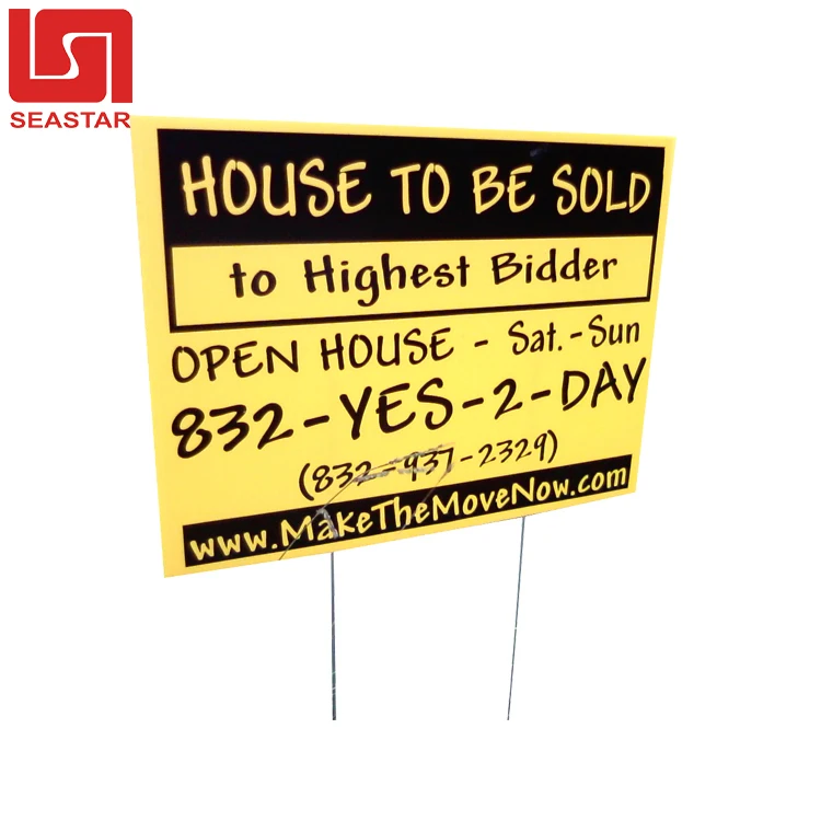 12" X 9" 18" X 24" Sublimation Custom Bandit Yard Signs Buy Bandit