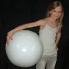 White Inflatable Beach Ball tpu or pvc beach ball