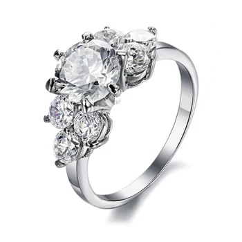 Cheap Diamond Ring Price Women Fancy Big Crystal Wedding Rings