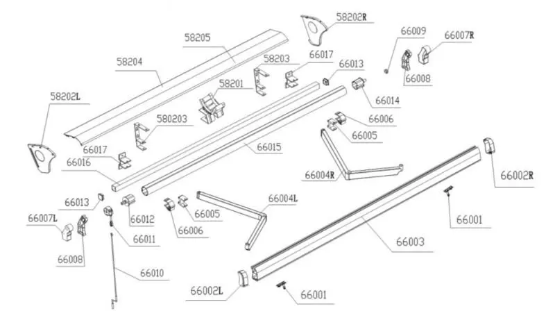 High Quality Retractable Awning Parts - Buy Awning Components