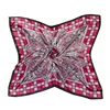 Latest spring make rayon square scarf silk feeling fabric with paisley and plaid pattern