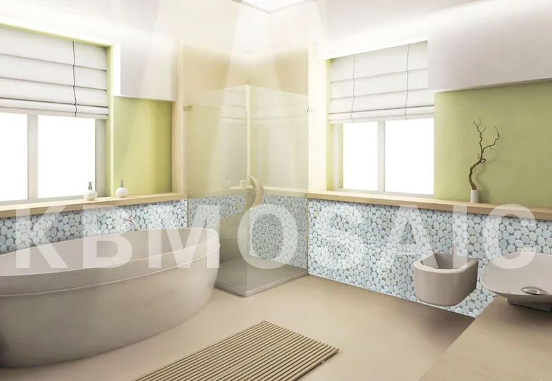 Ming Green Marble Mosaic Tile irregular shape floor tiles