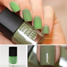 1 Bottle 6ml Born Pretty Fresh Green Colors Thermal Nail Polish Temperature Color Changing Polish 5