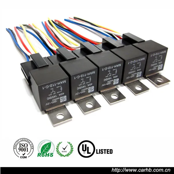 Plastic Replacing Parts Relay Socket Harness 5 Pin 5 Wire