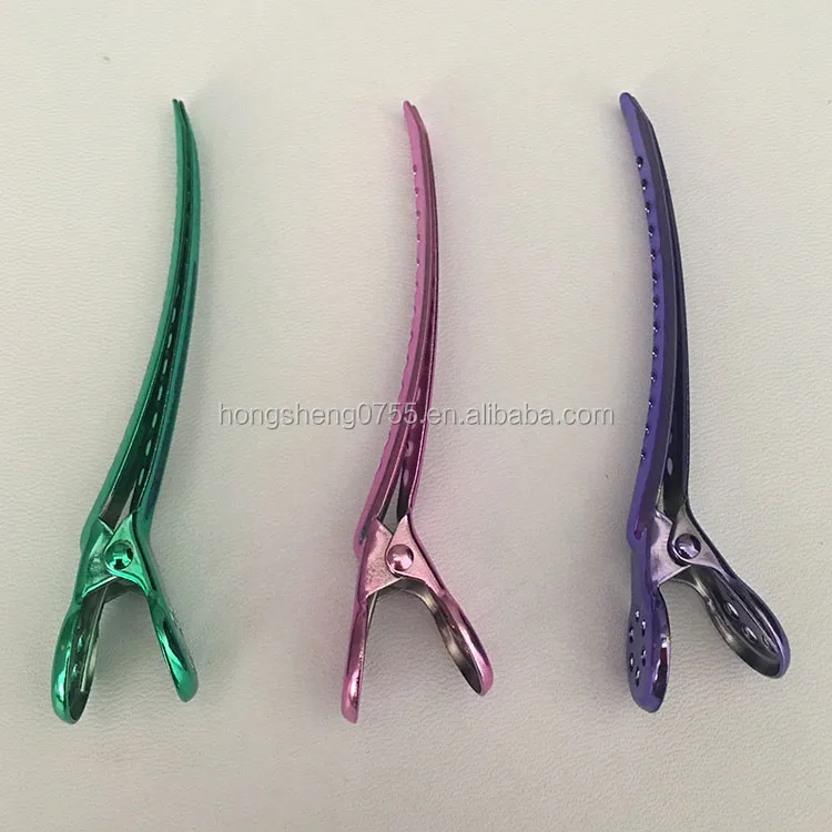 Most Fashion Customized Alligator Hair Pin Single Prong Metal Alligator