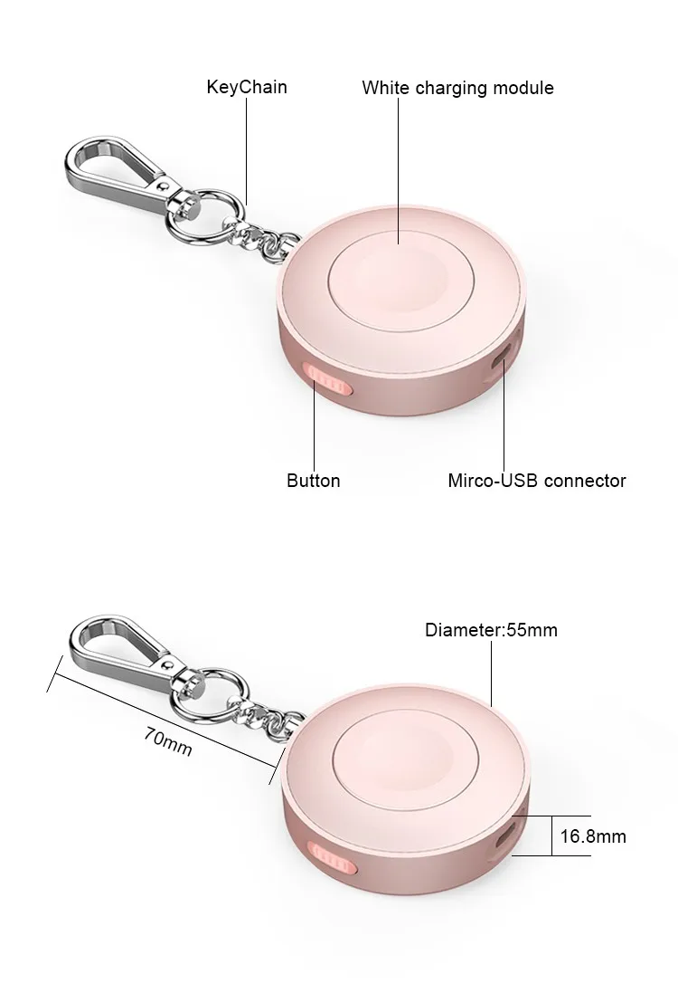 Oem Wireless Portable Power Bank For Apple Watch Keychain Charger