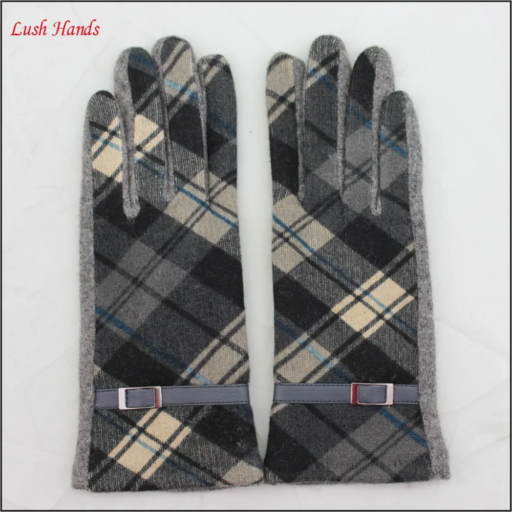 ladies wholesale woolen top hand gloves women with belt