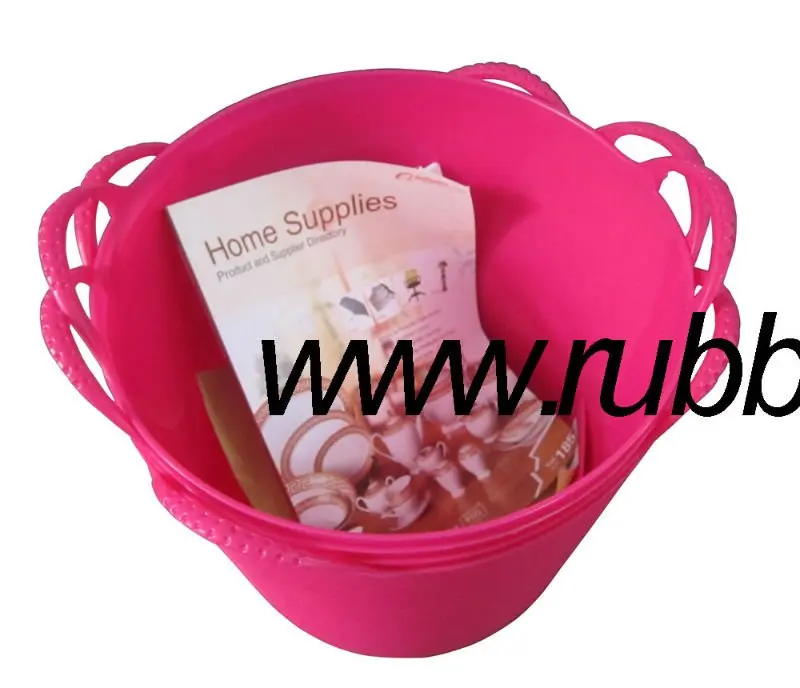 Flexible Plastic Laundry Bucket,Colorful Storage Basket