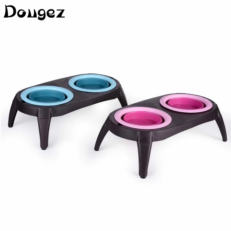 New Design Pet Feeder Toolpet Food Travelling Double Collapsible Bowl