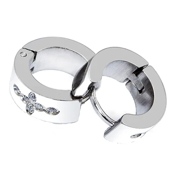 Alibaba Fashion 316l Stainless Steel Simple Style Cross Hoop Alibaba Fashion 316l Stainless Steel Simple Style Cross Hoop Earrings Saudi Gold Jewelry