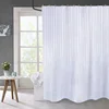 Wholesale Star hotel luxury shower curtain hookless high quality jacquard white stripe bathroom curtain