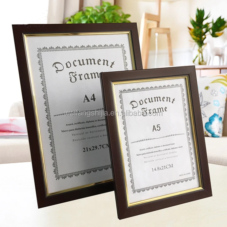 Shiny Black A4 21x29.7cm Certificate Photo Picture Display Frame Wall Table 