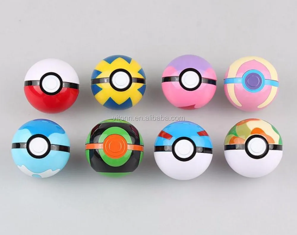 wholesale 7cm abs pokemon ball with figure toy for kids, pokemon