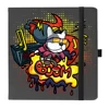 2019 Custom 8*8 Inches UV Printed PU Hardcover Square Watercolor Blank notebook & Sketchbook For Drawing