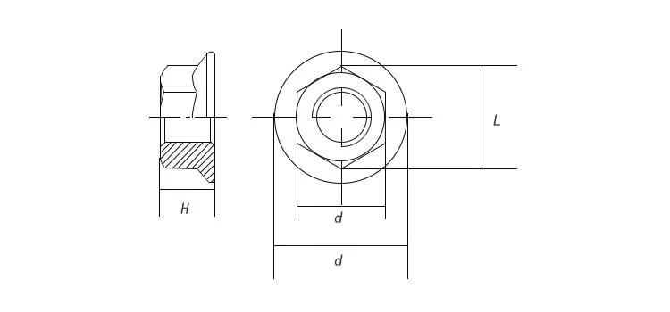 Din6926 Stainless Steel Hexagon Flange Wheel Nut Insert Lock Nut - Buy ...