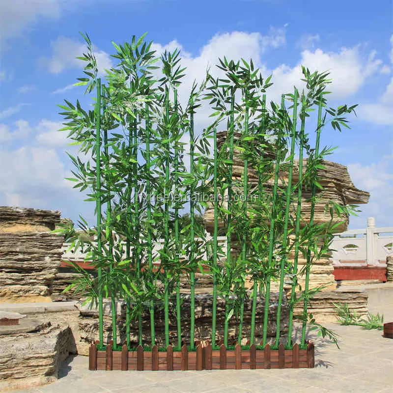 Ecofriendly Peva 2m Ornamental Large Artificial Bamboo Fence Plant