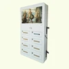 Ultra-thin Wall Mounted Advertising Display Signage Cell Phone Rapid Charging Stations With Lockers