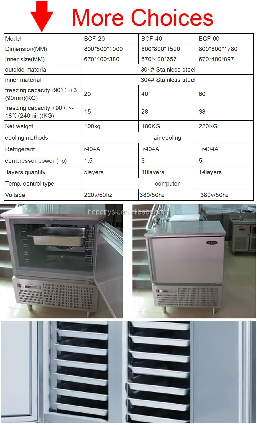 -35~3degrees Kitchen Equipment Quick-Freezing for Food Dumpling Samosa Cooler 5 Layers Air-Cooling Blast Freezer