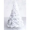 decorated white PVC Christmas trees