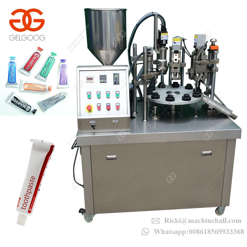 Fully Automatic Plastic Sofe Tube Toothpaste Sealing Packing Equipment Cosmetic Cream Filling Machine