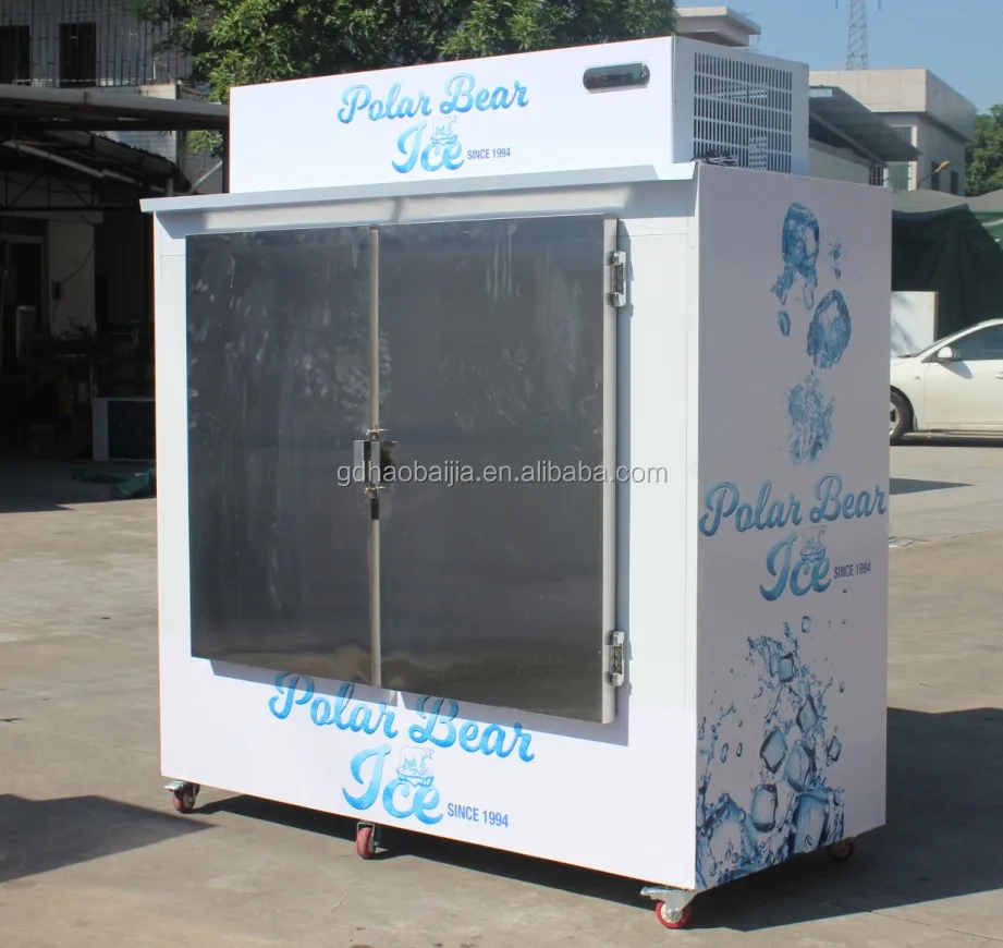 Used Indoor/ Outdoor Ice Merchandiser/ Ice Bags Freezer Buy Ice