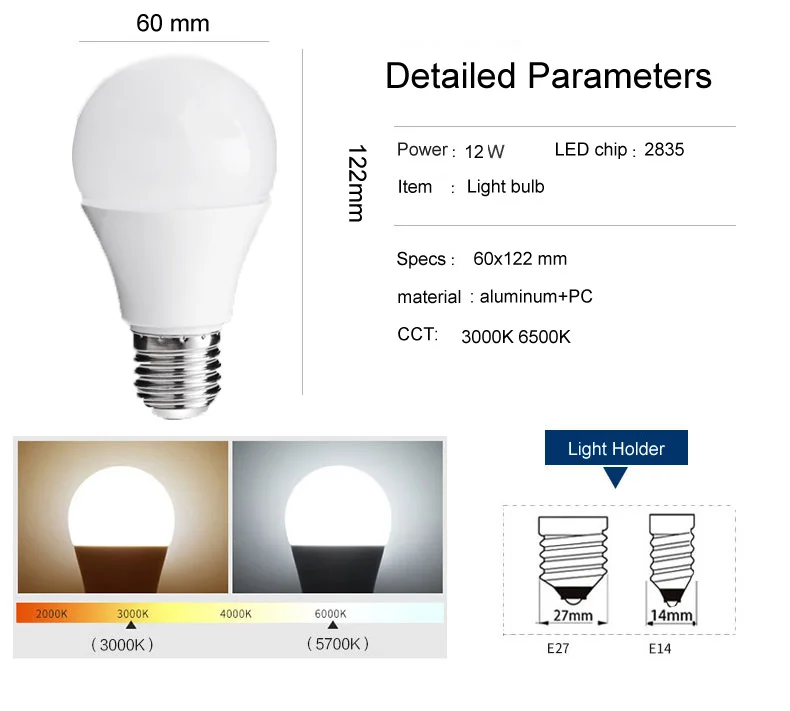 220 Volt A60 E27 5 Watt Led Lamp Parts Flexible Price Led Light Bulbs