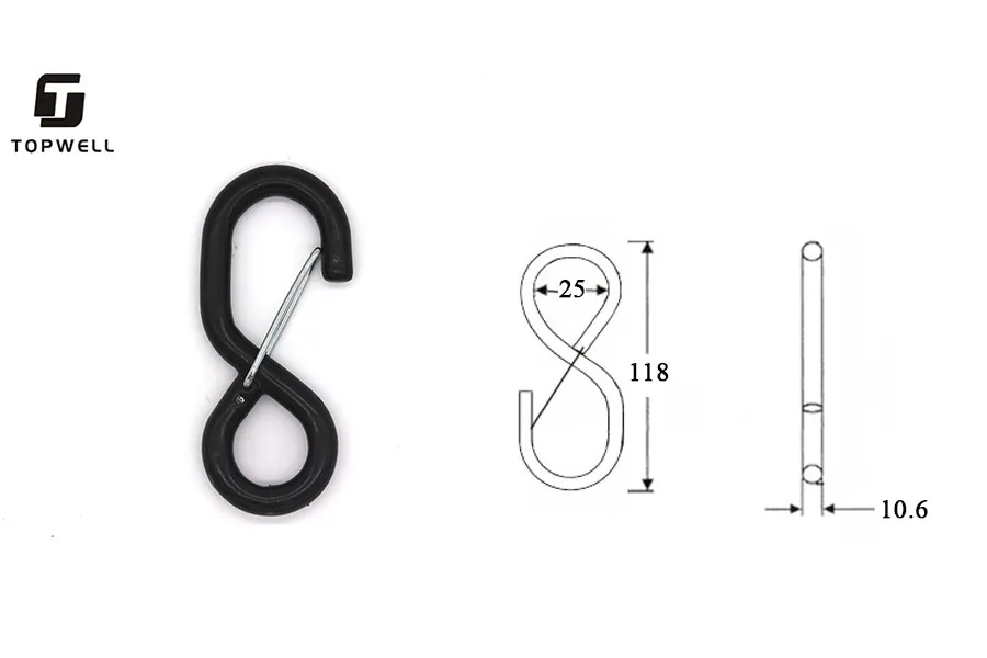 Hardware Accessories 1 Inch S Hook With Keeper Cargo Strap Hooks Buy