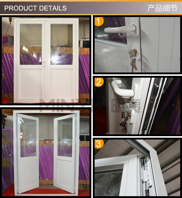 De Aluminio Puertas/de Vidrio Doble De Aluminio Columpio Estilo Abierto