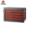 4 drawers red rolling top tool cabinet case for storing hand tools