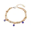 2018 Fashion jewelry gold plated eyes chain bracelet&bangles for women