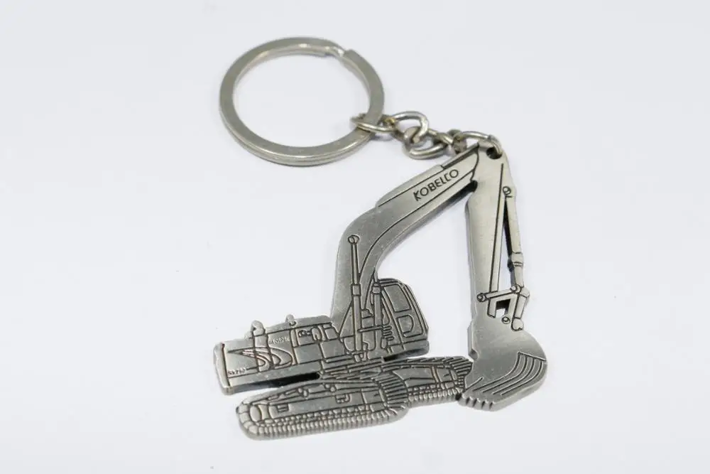 New Item 2d Excavator Shape Keychain Antique Plating Bulldozer Keyring Buy 2d Excavator