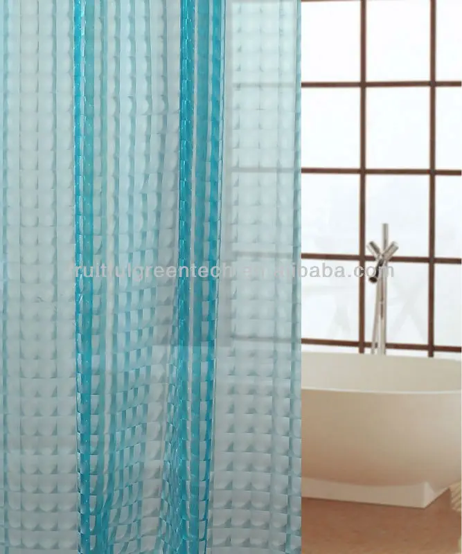 teal curtain material