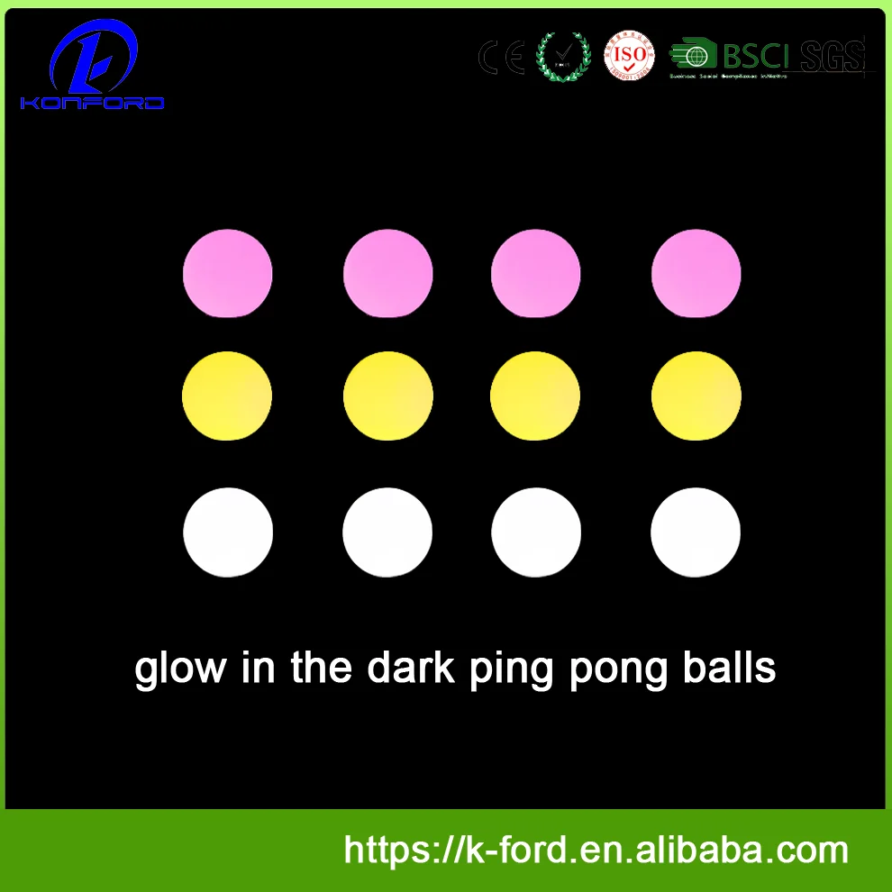 Colorful Cheap Price Glow Fob Wholesale Glow In The Dark Ping Pong