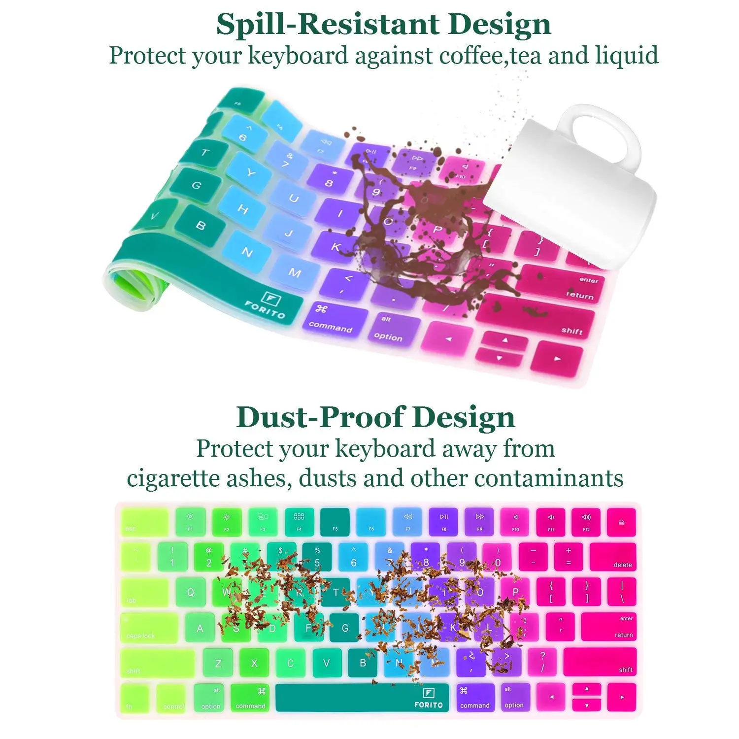 Custom Ultra Thin Colored Keyboard Skin Protector For Apple Wireless