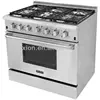 Chinese 36 inch 6 burner commercial electric & gas range with convection oven --HRG3603U