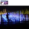 street decoration fountain blue led light water bubble column outdoor floor deck music kids playing fountains