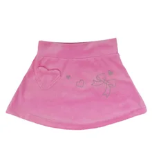Summer Kids Girls Sweet Heart Bowknot Printed skirt Sports Casual Short SkirtZQ1