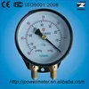 100mm / 4'' bottom connection duplex pressure gauge with negative scale