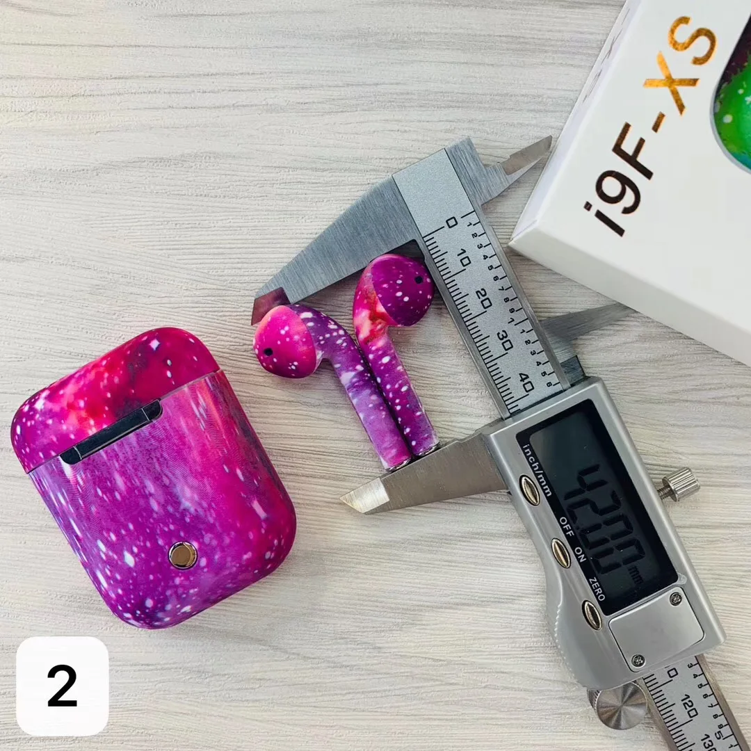 TWS i9F XS Painted Earbuds BT5.0 Wireless Earphones Dual Side Calls Auto Pairing Headphones With Charging Box - ANKUX.COM