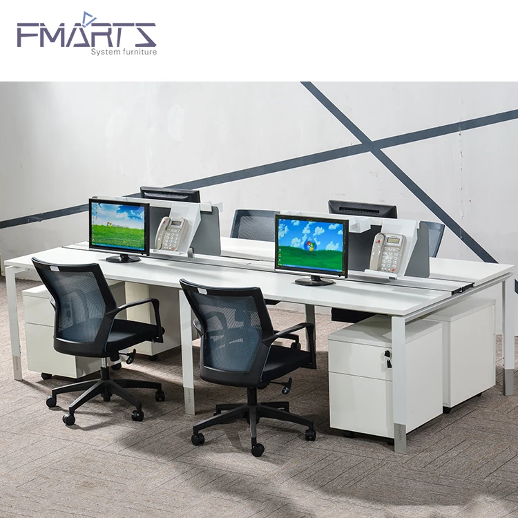 Commercial Furniture Straight Staff Workstation Partition Layout 4