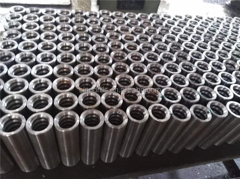 190mm T38 Thread Drill Rod Coupling Sleeve For Connecting Rod And Drill