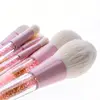 Travel Hair Brush Real Hair Kabuki Makeup Face Cleansing Facial Brush