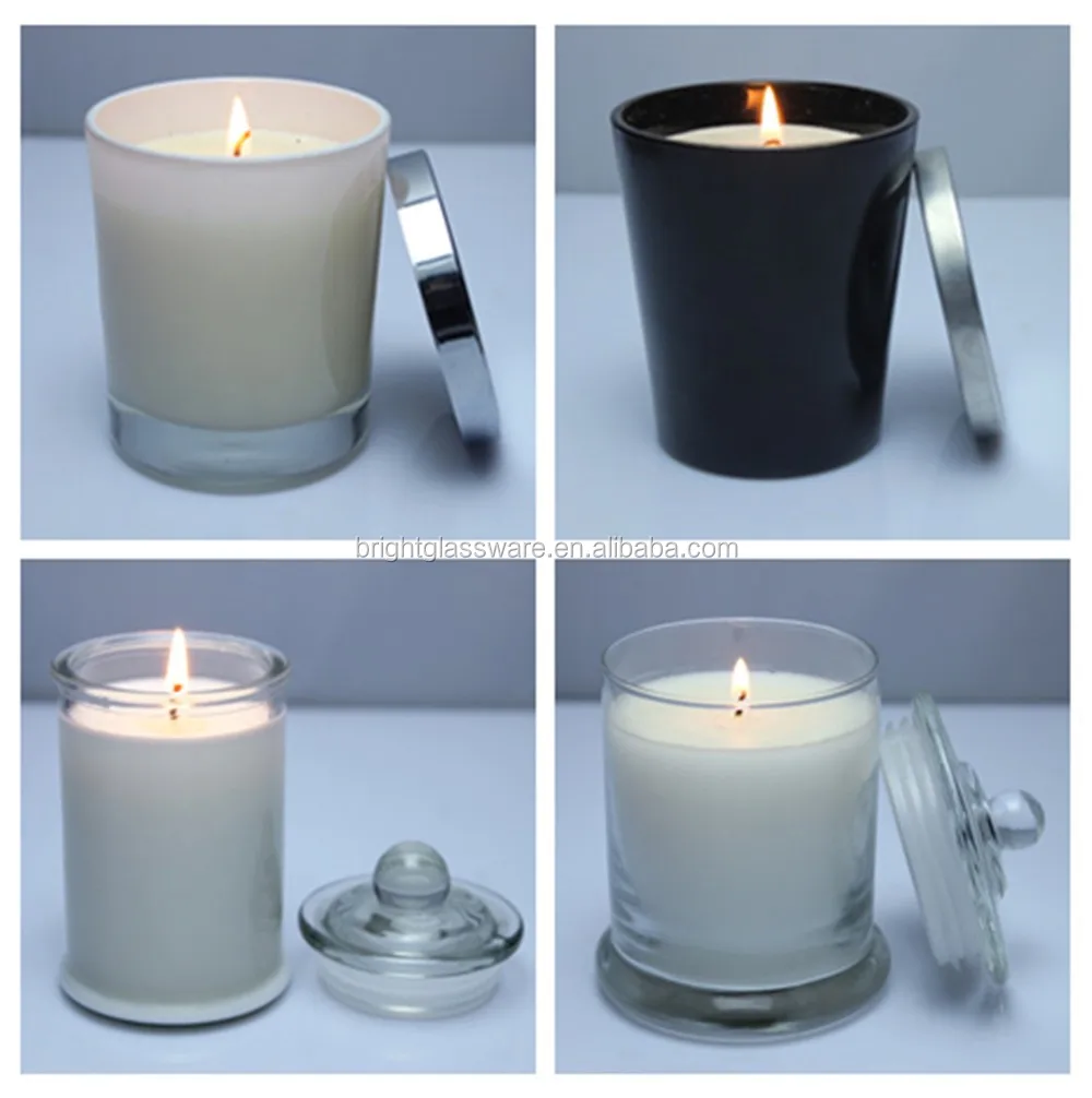 Ecoya 15oz And 12oz Glass House Ware Jar,Candle Holder 15oz Jar With