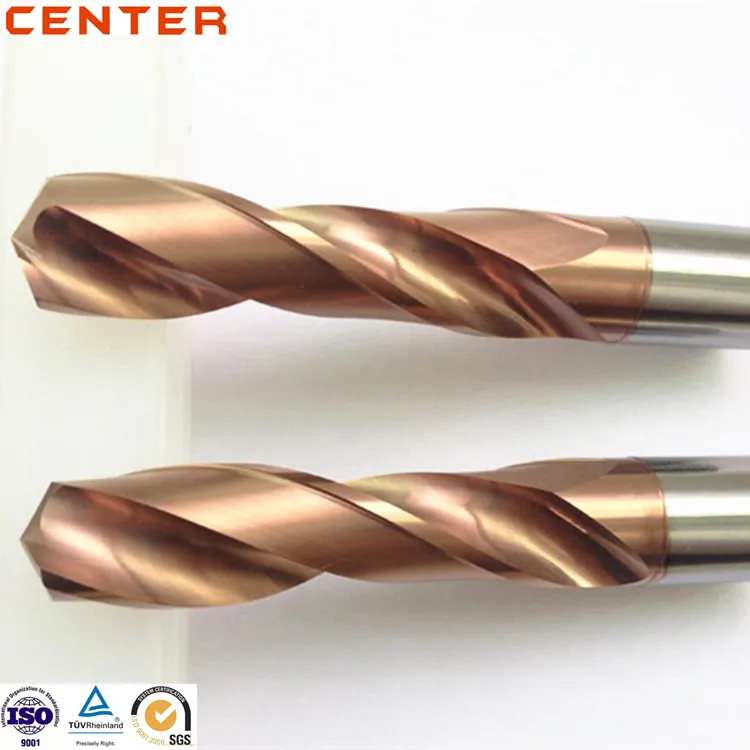 2 Flutes Twist Drill/solid Carbide Twist Drill For Metal/ Altisin
