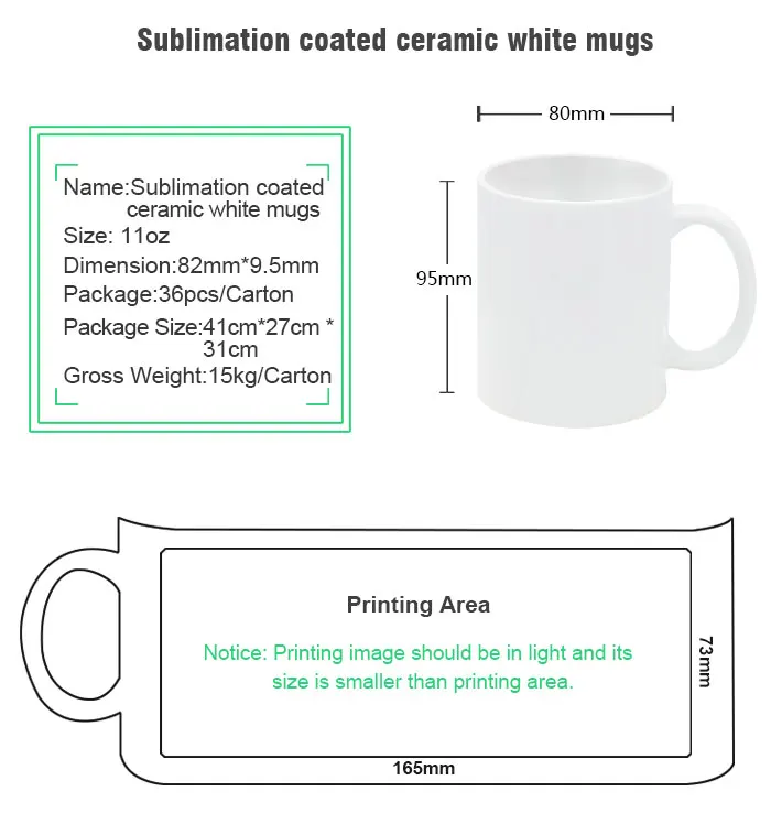 Normal Supply A Grade Ceramic White Coffee Sublimation Blank Mug Mark ...