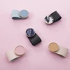 1pcs Leather Furniture Single Hole Pull Handles For Doors Cabinets Cupboards Drawer Pulls Knob C-2184
