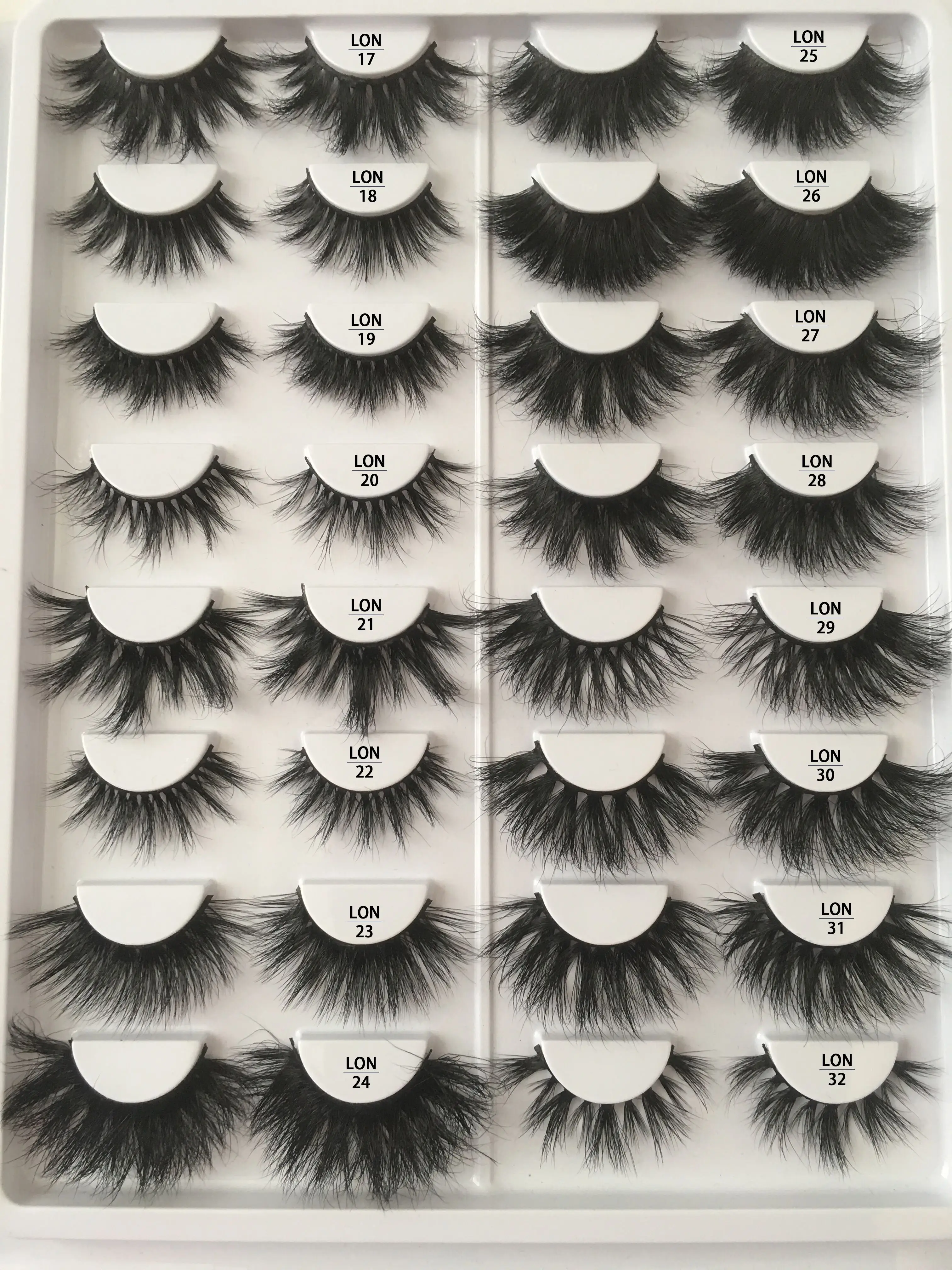 Lon21 wholesale private label 5d mink lashes 25mm long hair 100% siberian mink fur eyelashes with own brand