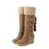 sh10329a Winter and autumn lady kinky boots big size wedge boots for women