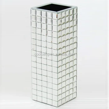 Modern Silver Cylinder Vases Mosaic Vase Cheap Tall Vases For Sale